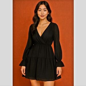 Vestique Midnight Black Stardust Glitter Dress